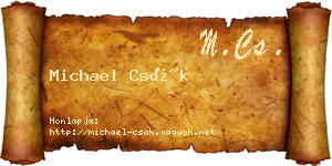 Michael Csák névjegykártya